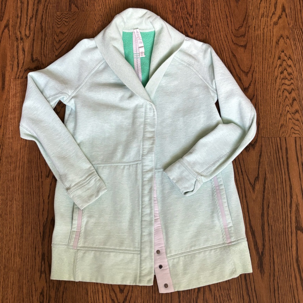Lululemon Yin to My Yang Mint Knit Cardigan